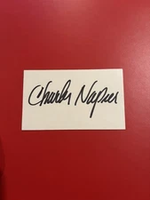 Charles Napier Signed Autographed 3x5 Star Trek