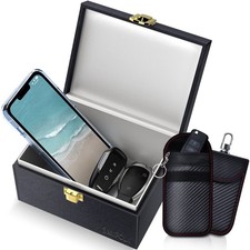 Faraday Box with Faraday Bags for Car Keys, Car Key Signal Blocking Box, Keyl...