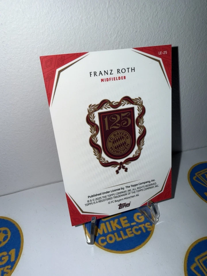 Franz Roth 17/33 Topps FC Bayern 125 Years Anniversary 2024/25 – Legend Parallel - Image 2 of 2
