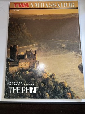 Publication 1989 TWA AMBASSADOR IN-FLIGHT MAGAZINE Airline Vintage Collectible