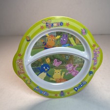BACKYARDIGANS Child Melamine Plate w/ Food Divider 2005 Munchkins