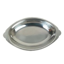 Thunder Group SLGT020 20 oz Stainless Steel Oval Au Gratin Dish