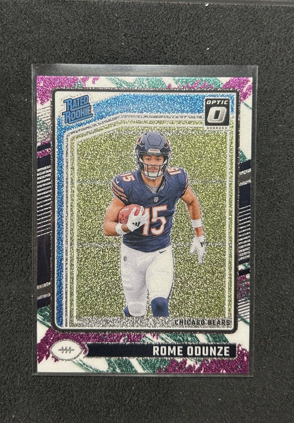 ROME ODUNZE 2024 DONRUSS OPTIC JAZZ PRIZM RATED ROOKIE RC #286 CHICAGO BEARS