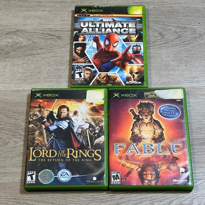Xbox Games Lot of 3 Fable Marvel Ultimate Alliance Lord of the Rings Tested CIB