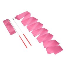 2 Tanzb&auml;nder 78,7 cm mit St&ouml;cken, dunkelrosa - 2 St&uuml;ck f&uuml;r rhythmischen Tanz