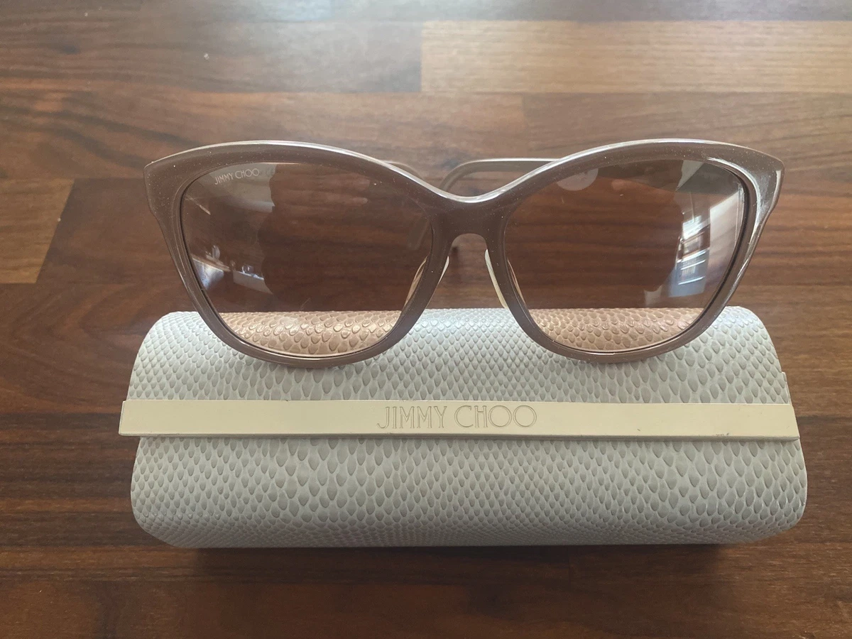 Jimmy Choo Gold Brown Sunglasses for Women for sale | eBay display picture 1