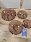 Pyrex Vintage Cranberry Nesting Mixing Bowl Set 4 Pieces