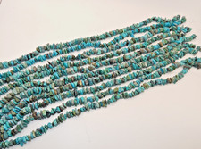 Turquoise 11mm x 3mm Chip Beads may vary up to 5mm 16" Strand 