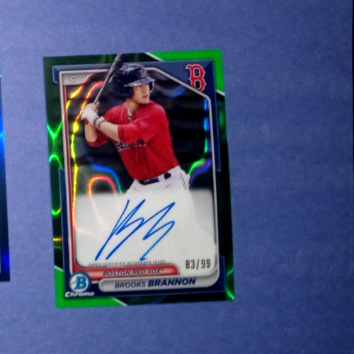 /99 ON CARD AUTO GREEN LAVA refractor 2024 Bowman Chrome #CPA-BB Brooks Brannon