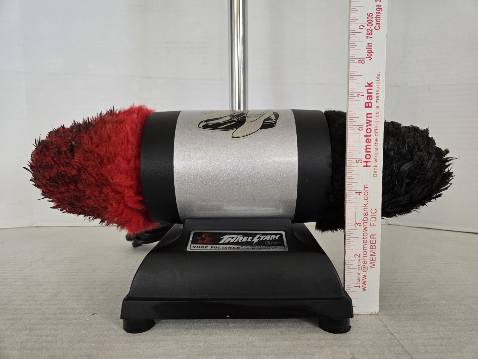 Three Stars Electric Shoe Polisher Dual Buffer Free-Standing Model 989 FREE SHIP