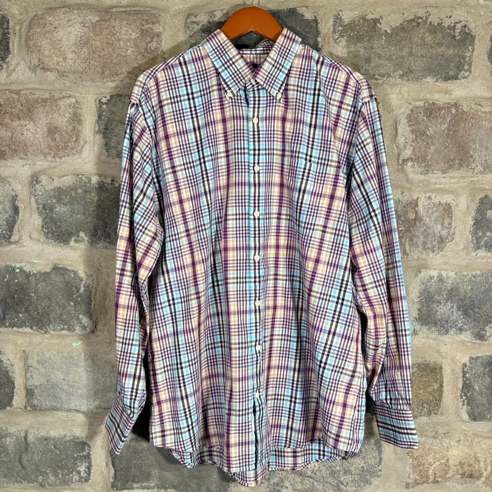 Peter Millar Men's Extra Large Plaid Button Down … - image 1