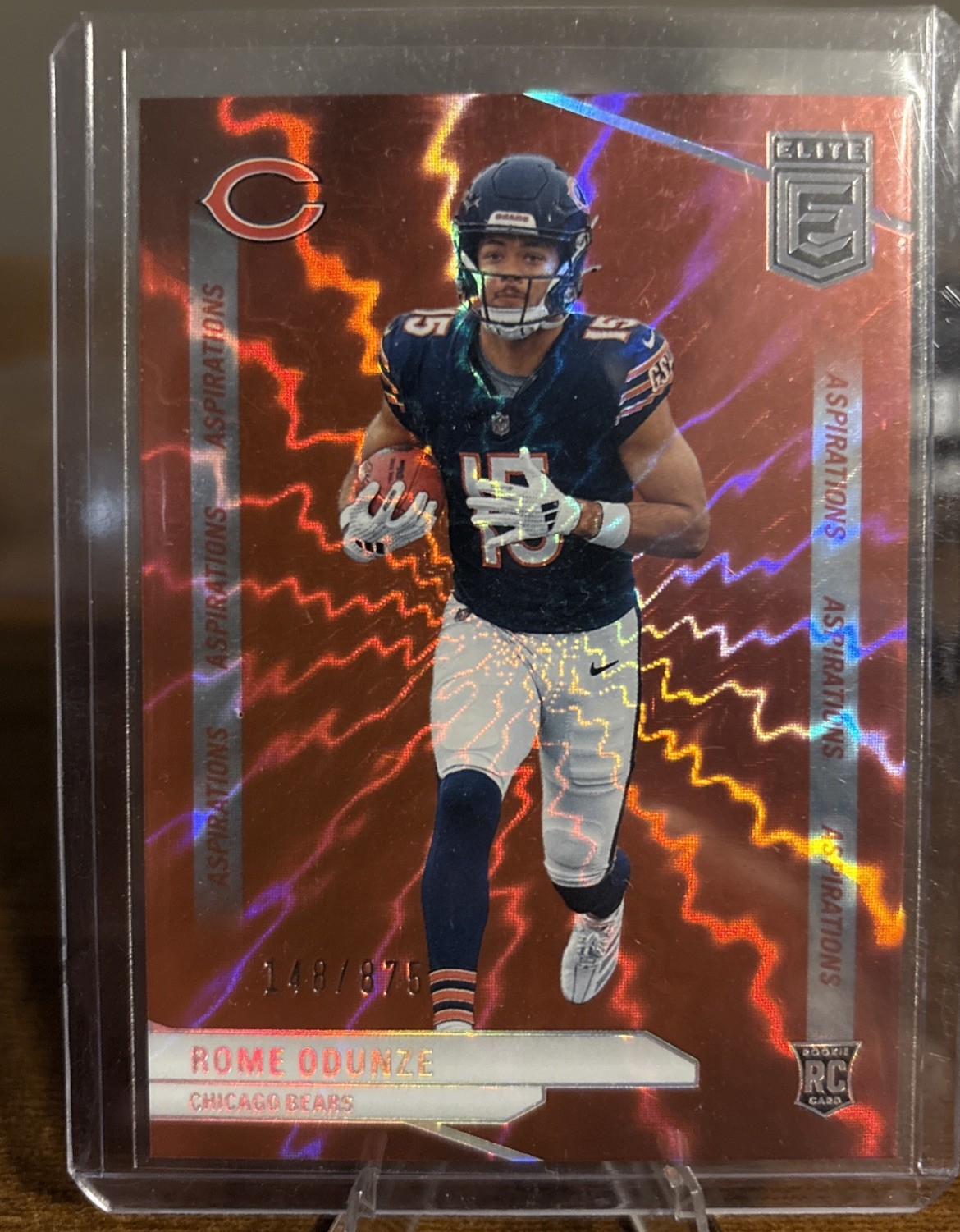 2024 Panini Donruss Elite Rookies Rome Odunze #103 Aspirations Shimmer /875 (RC)