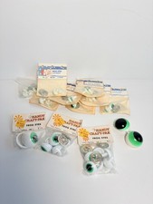 Lot of 34 Vtg Frog Eyes Fibre Craft Franks Plastic Toy Making With Washers NOS