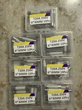 Allevin 20a 250v 6*30mm 70 Pcs Fast Acting Fuses