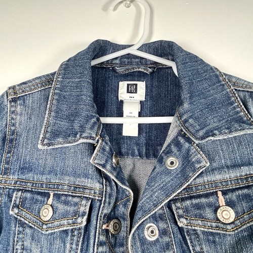 Gap Jean Jacket Girl’s Size XS 4 to 5Years Blue Denim - Picture 2 of 8