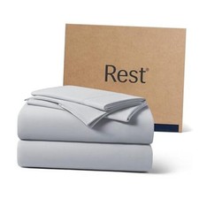 Evercool Starter Sheet Set, Cali King, Cali King No Flat Sheet Light Gray