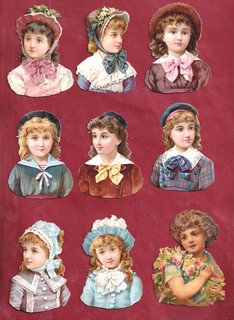116 Very Rare Chromo Cutouts Gorgeous Baby Girls 18th Century In Busts.