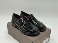 Franco Sarto Bocca Loafer Women 9 Black Patent Leather Square Toe Shoes Ebay1060