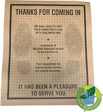 EcoShield Recycled Brown Kraft Paper Disposable Automotive Floor Mat (Case of