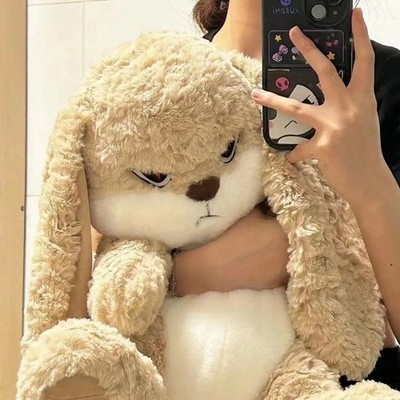 Angry Rabbit Plush Toy, 30cm Large Size Stuffed Bunny, Grumpy Cute Plush Doll*