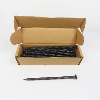 EasyFlex 1989N-24C 8'' Landscape Edging Anchoring Spikes Black Nylon 24 Count