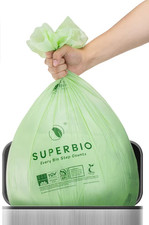Compostable Trash Bags 1.0 mil 33in x40in Green 10/roll; 100/case 