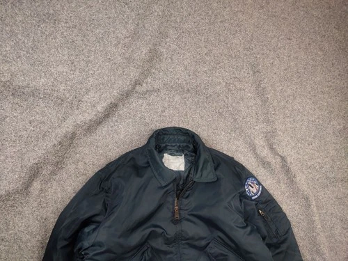 Vintage USAF Grim Reaper Logo cwu-45/p modify Bomber Blue Pocket Jacket  - product listing photo