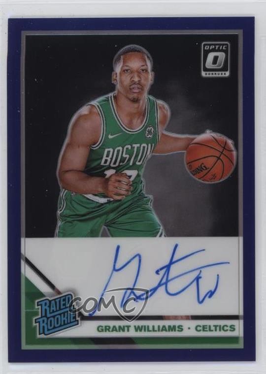 2019 Donruss Optic Rated Purple Prizm Signatures Grant Williams Rookie Auto RC