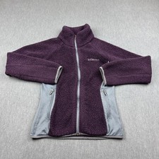Columbia Jacket Womens XS Purple Fast Beauty Plush Fleece Super Soft Full Zip