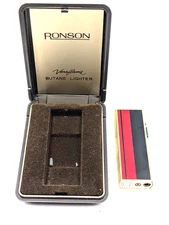 Rare Vintage Estate Find Ronson Varaflame butane lighter case Free shipping