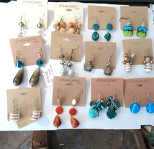 12 PAIR VINTAGE ERICA LYONS  EARRINGS #7