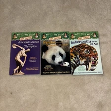 Lot Of 3 Magic Tree House Fact Tracker Books Pandas Sabertooth Ancient Greece