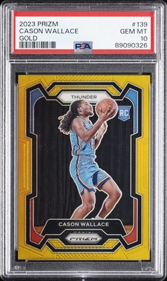 2023 PANINI PRIZM GOLD PRIZM #139 CASON WALLACE 3/10 PSA 10