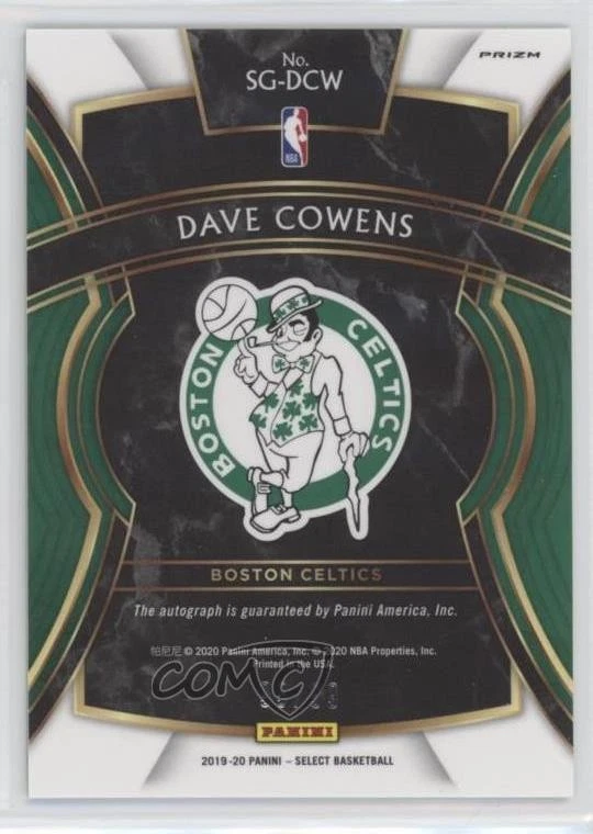 2019 Panini Select Signatures Neon Green Prizm /99 Dave Cowens #SG-DCW Auto HOF - Image 2 of 2