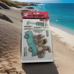 Road Trip Clear Acrylic Stamp Set by Art Impressions SC0795 NEW! New