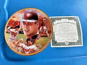 CAL RIPKEN JR. '2131' Baseball Record Breakers 1995 Plate w/COA