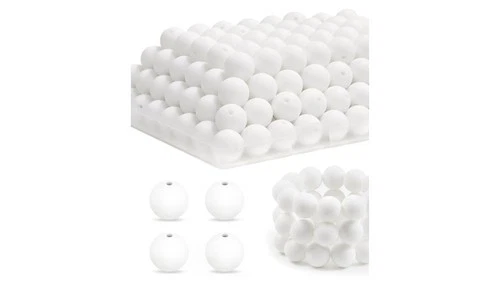 FIVEIZERO White Silicone Beads, 15mm 180 pieces