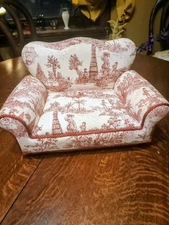 Old World Primitive Farmhouse Children's Fabric Sofa/Couch