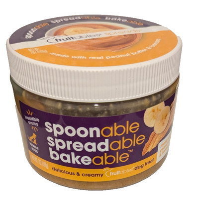 Fruitables Spreads Creamy Dog Treat Real Peanut Butter and Banana, 7oz.