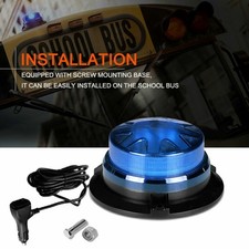 Flashing Strobe Beacon Emergency LED Warning Light Car Auto blue Lamp Magnetic