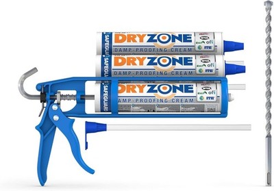 Dryzone Horizontalsperre Injektionscreme Set gegen aufsteigende Feuchtigkeit