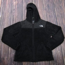 The North Face Jacket Womens Small Black Fleece Hooded Full Zip Lined Pockets