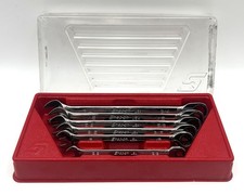 Snap-on 6 Pc Sae Flank Driveratcheting Wrench Set 38 - 34 Usa - Incomplete