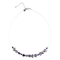 Cavill Halskette SüßWasserperle Amethyst 925 Silber Lila Verstellbar