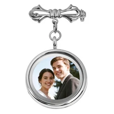 Wedding Bouquet Photo Charms, Bridal bridegroom Charm DIY Pin Brooch Making K...
