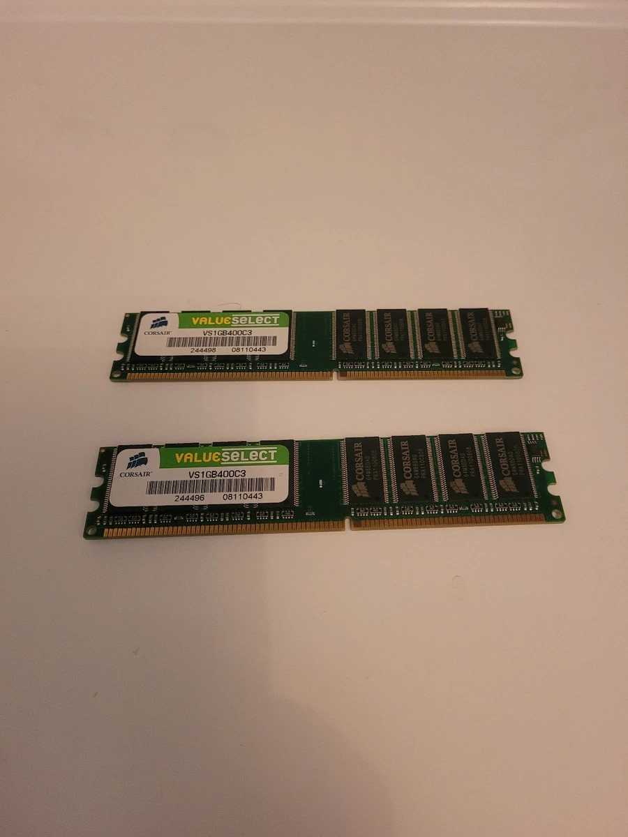 Barrette Mémoire DDR 1Go (2x512Mo) PC3200 400MHz Infineon - Occasion Testée
