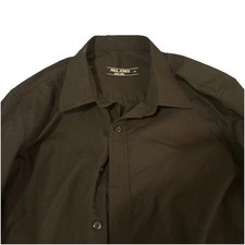 Men's PAUL JONES Black Fabric Long Sleeve Shirt Size Small NWOT