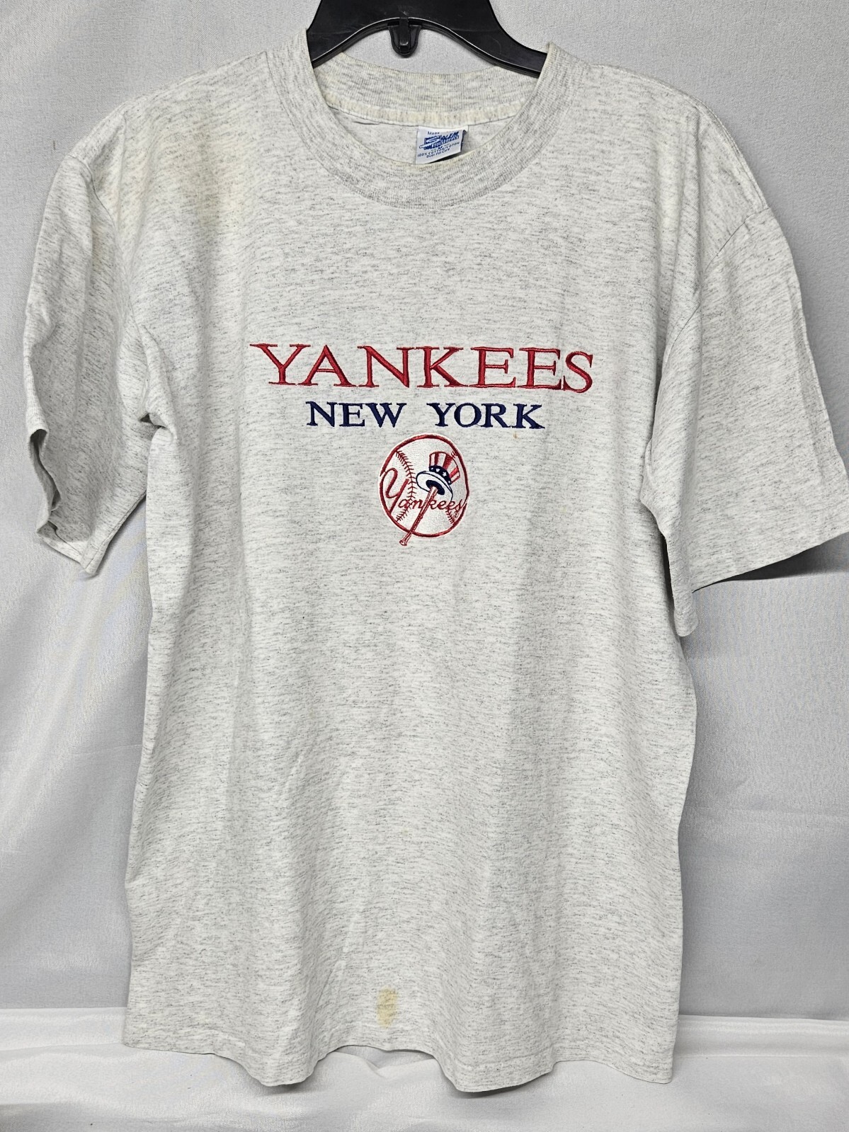 FILA MAGLIETTA VINTAGE NEW YORK YANKEES SALEM ABBIGLIAMENTO SPORTIVO GRIGIA TAGLIA MEDIA RARA CUCITA