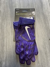 Nike Alpha Huarache Elite Batting Gloves Baseball Mens Size XL Purple CV0696-552