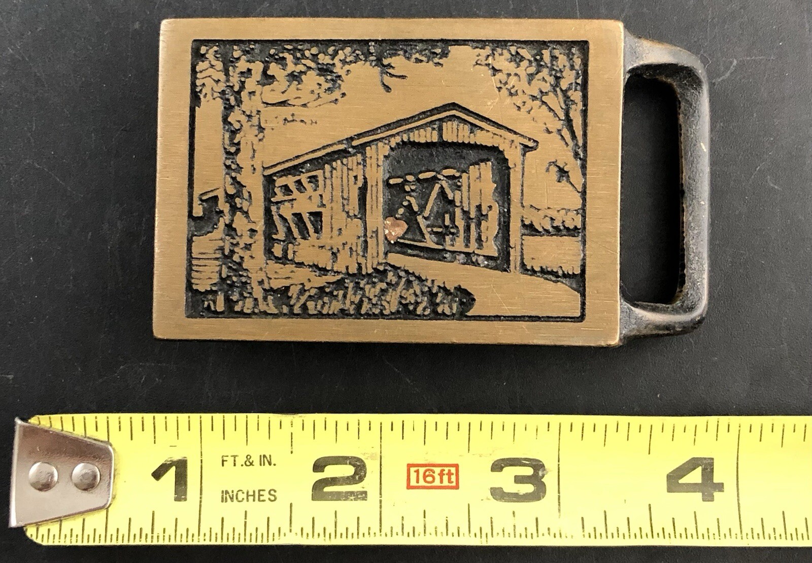 1975 TECH-ETHER LANGLEY BRIDGE SOLID BRASS ARTWOR… - image 2